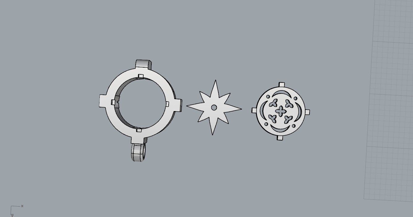 Pendants pendant with star 3D print model_11