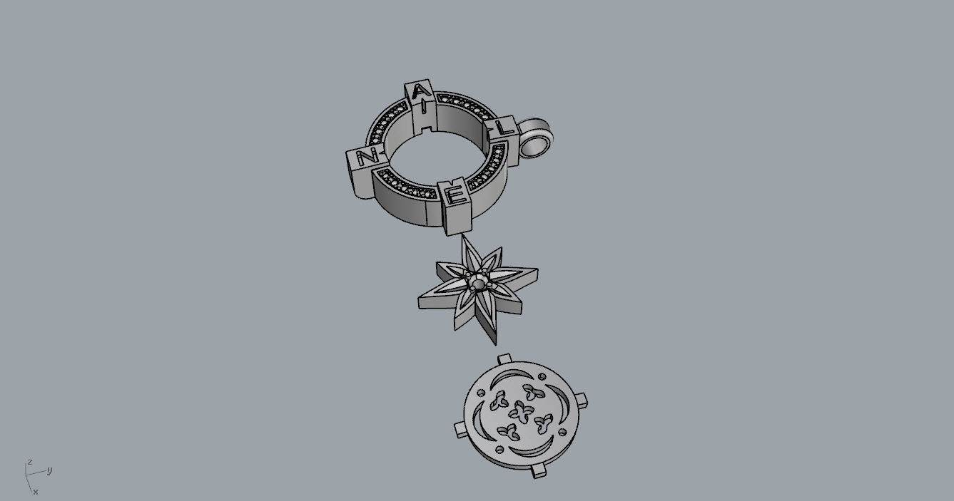 Pendants pendant with star 3D print model_12