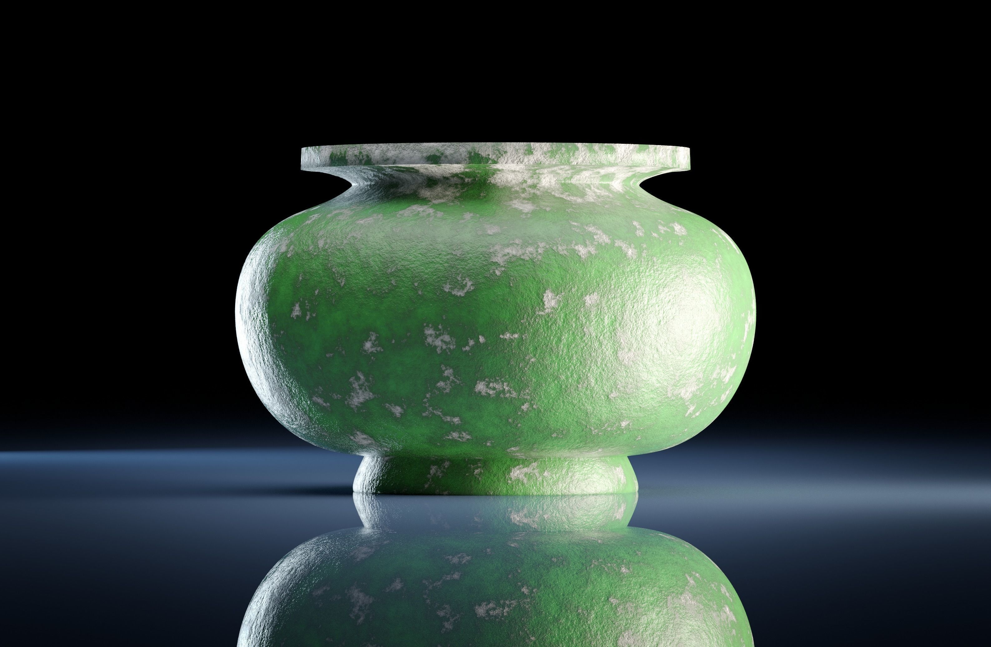 Old vase Low-poly 3D model_1