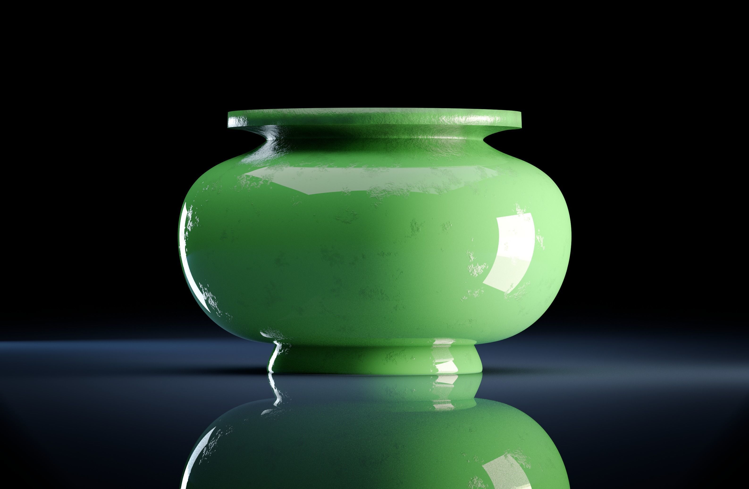 Old vase Low-poly 3D model_3