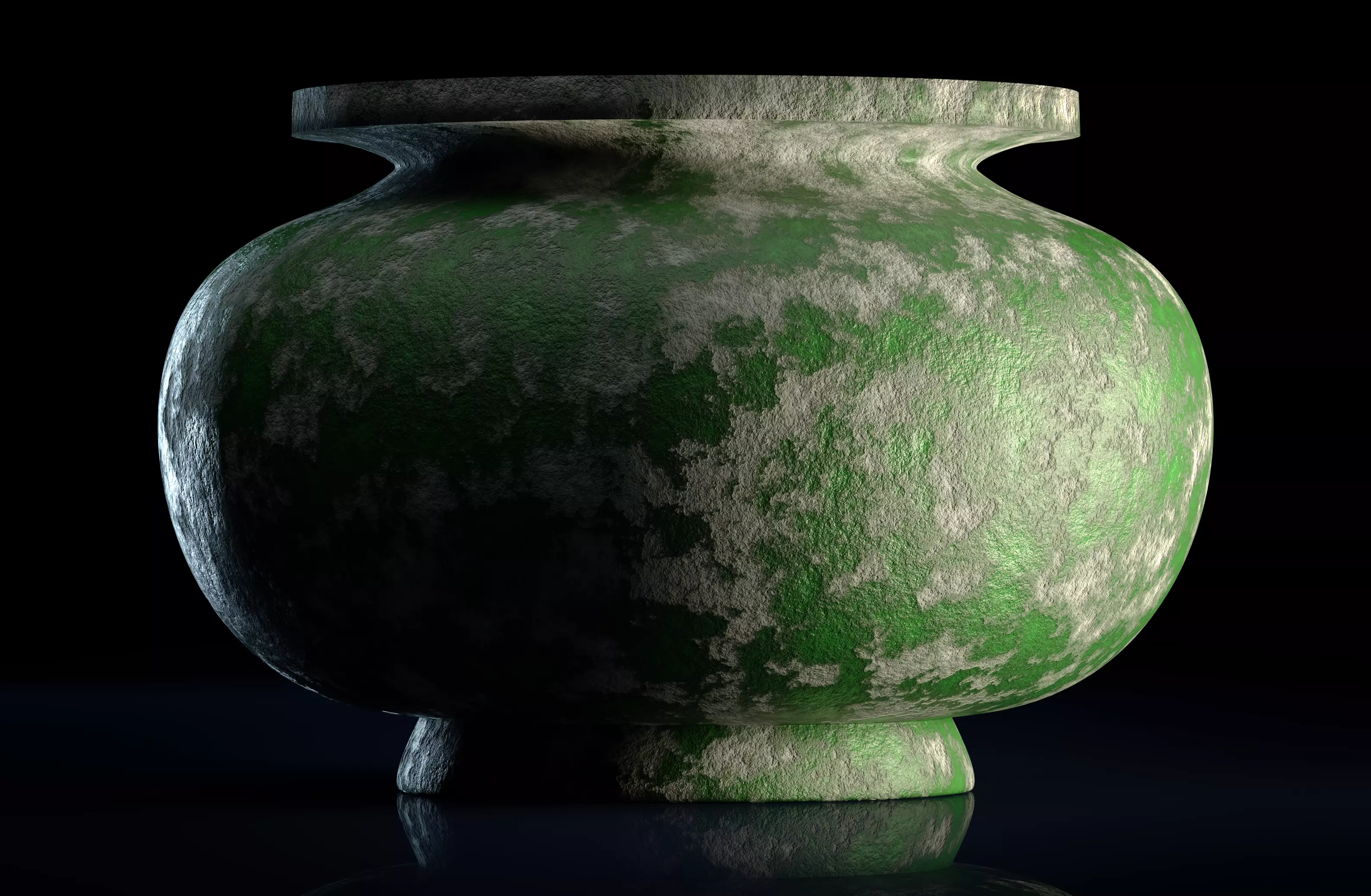Old vase Low-poly 3D model_0