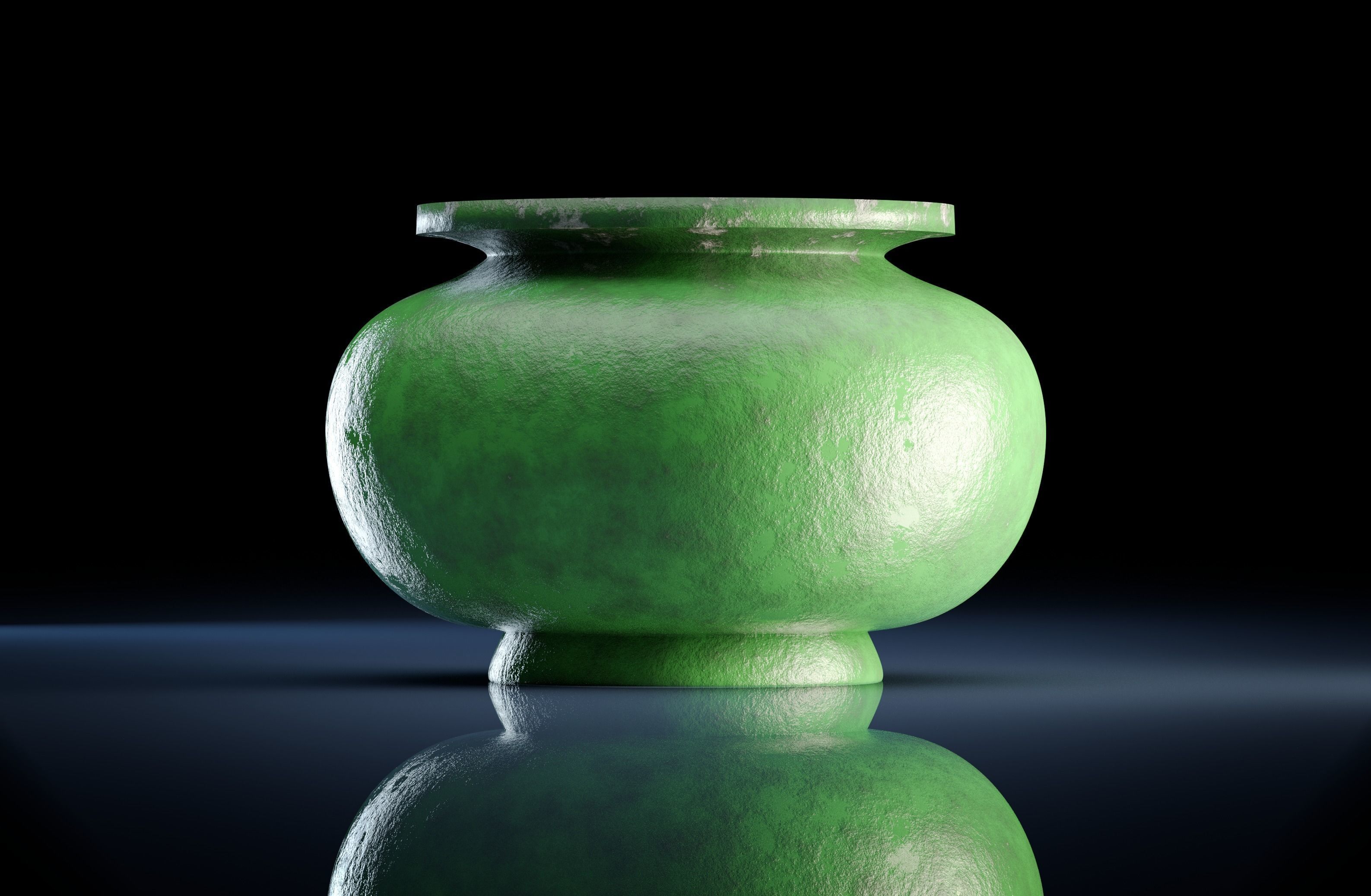 Old vase Low-poly 3D model_2