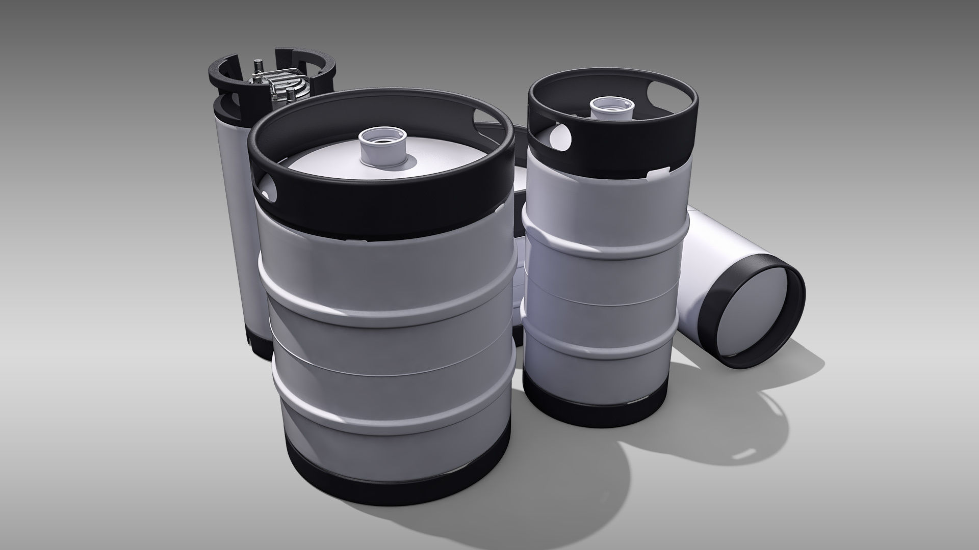 Keg Barrels 3D Model Collection_5