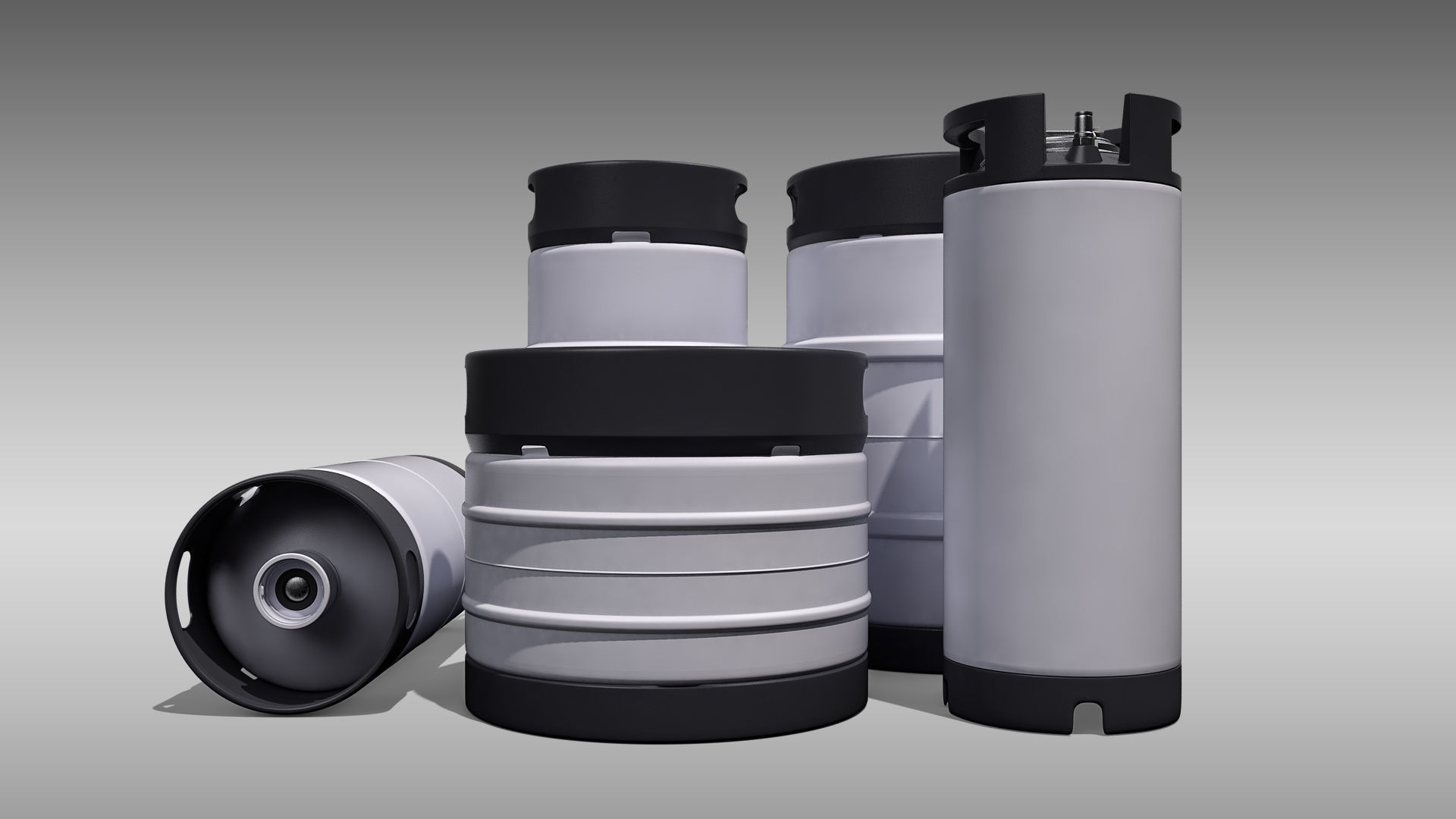 Keg Barrels 3D Model Collection_2