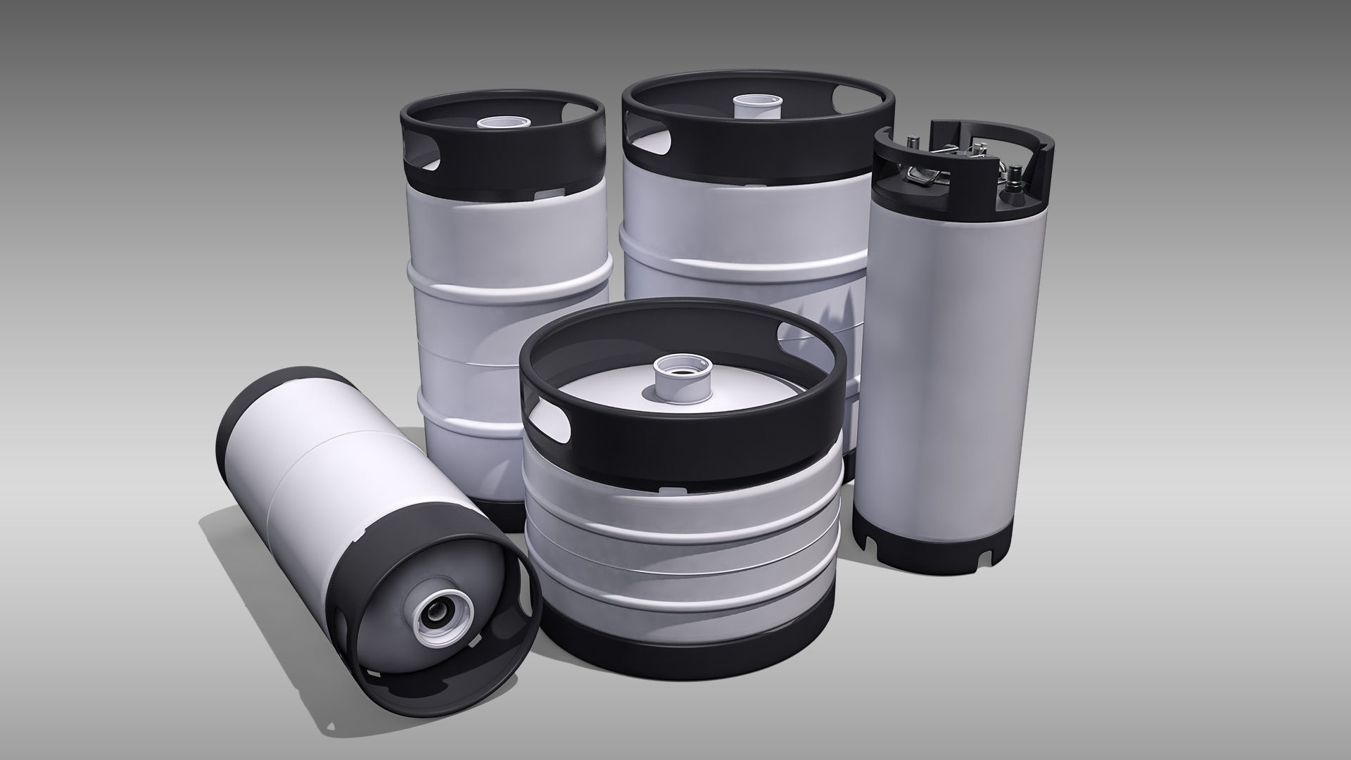 Keg Barrels 3D Model Collection_7