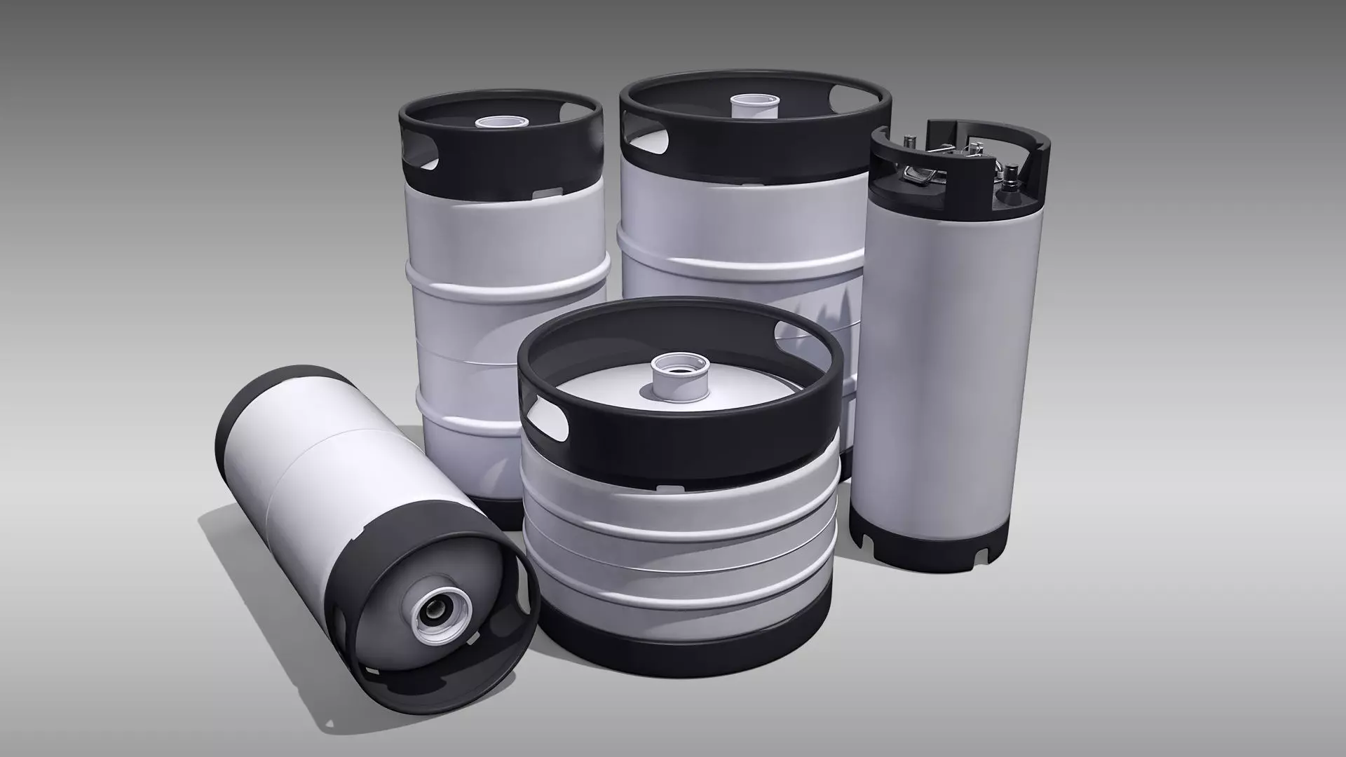 Keg Barrels 3D Model Collection_0