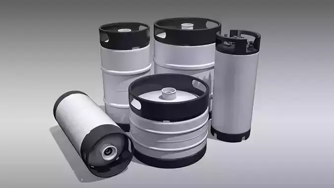 Keg Barrels 3D Model Collection