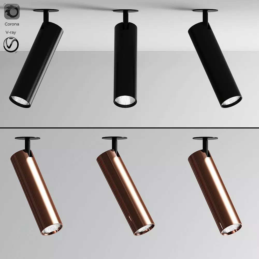 Delta Spot Lighting Bronze 3D model_0