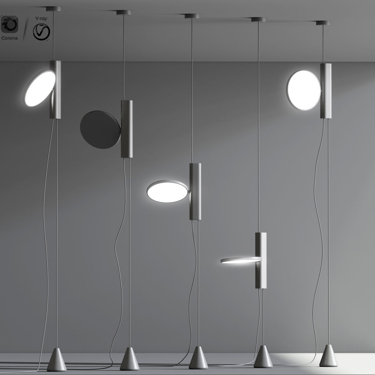 Flos Ok Pendant 3D model_2