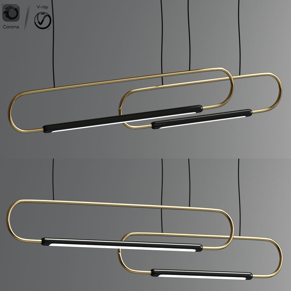 Link Led Pendant Light 3D model_2
