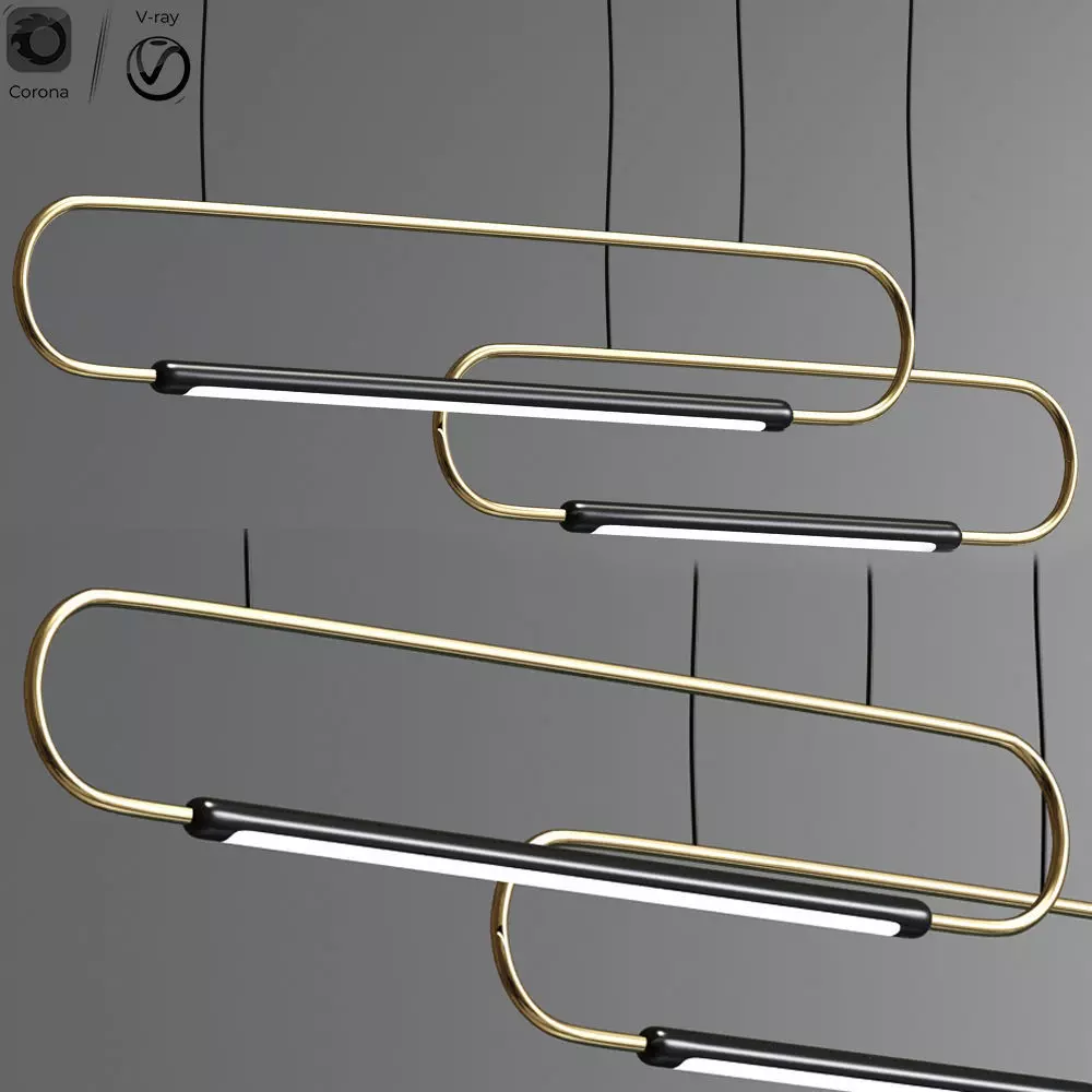 Link Led Pendant Light 3D model_0