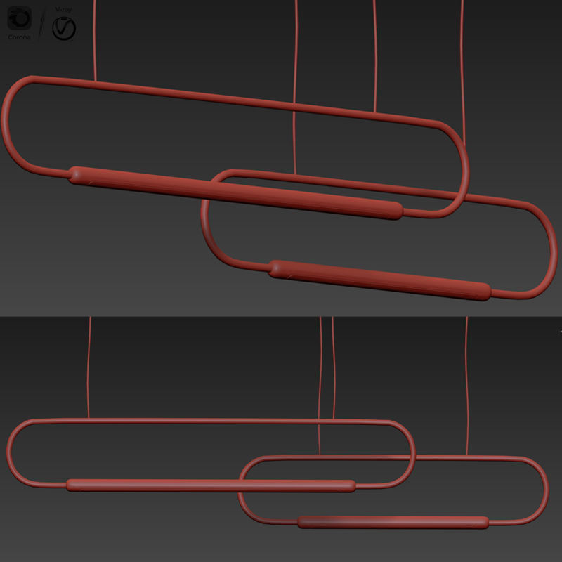 Link Led Pendant Light 3D model_3