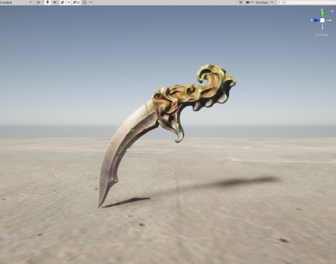 Ancient Cultist Dagger Low-poly 3D model_6