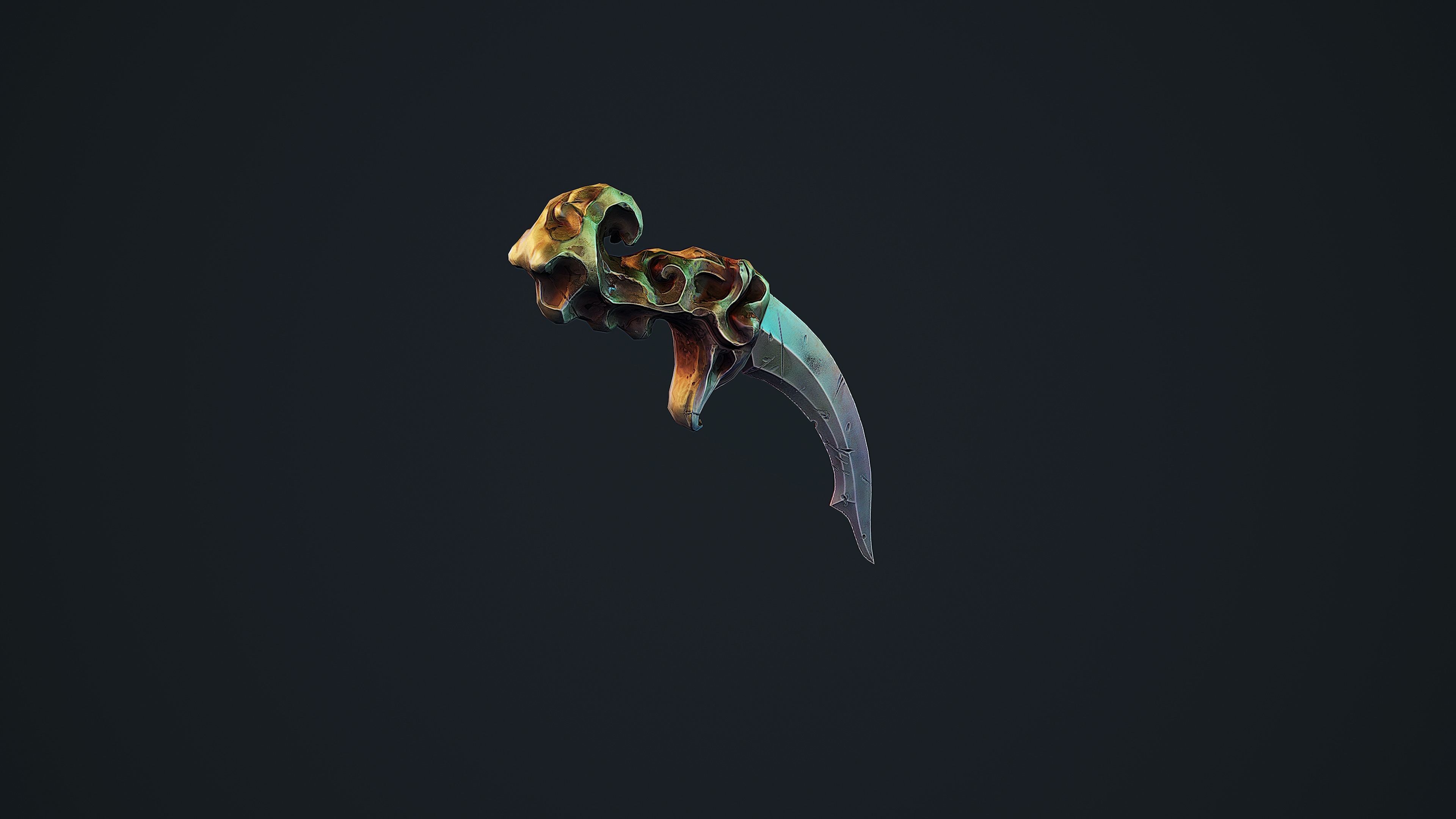 Ancient Cultist Dagger Low-poly 3D model_7