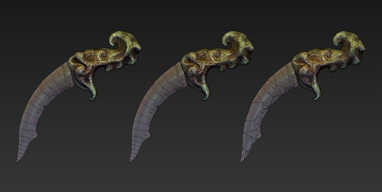 Ancient Cultist Dagger Low-poly 3D model_5