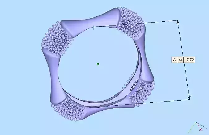 3Dprint ring with hole in middle