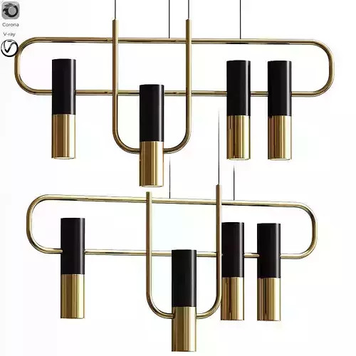 Storm Suspension Ceiling Pendant 3D model