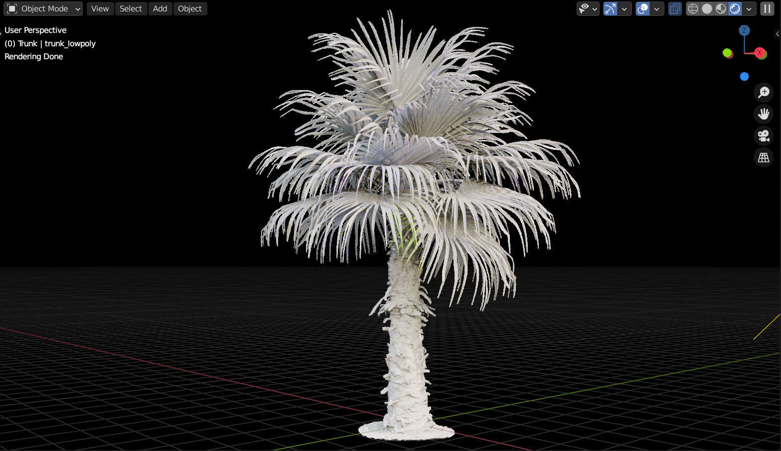 Palm tree - photoscan 03 Low-poly 3D model_12