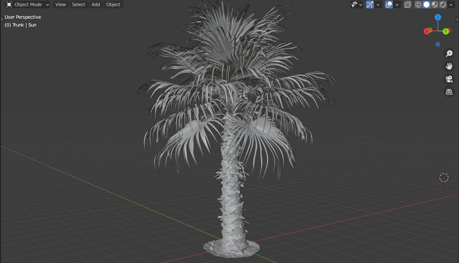Palm tree - photoscan 03 Low-poly 3D model_13