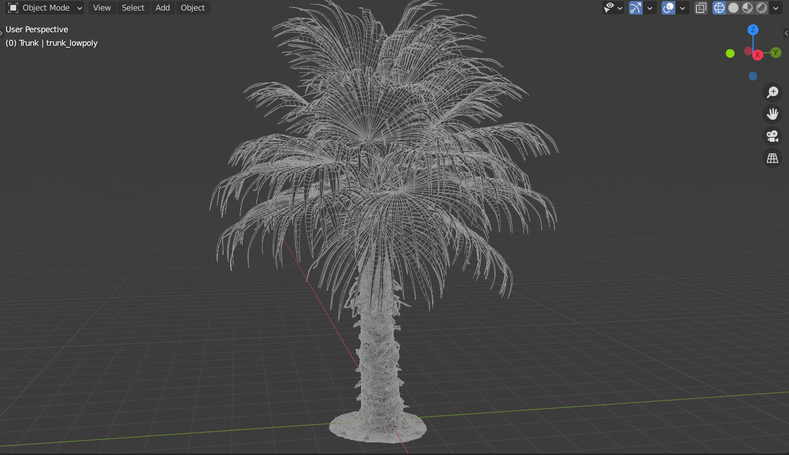 Palm tree - photoscan 03 Low-poly 3D model_14