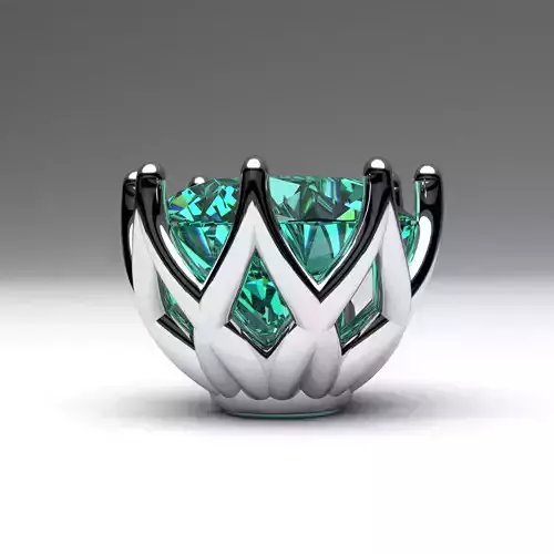 Engagement ring head set for single stone 8 prongs