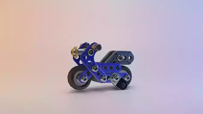 Meccano - Pocket Bike Mini Moto - 16204 Low-poly 3D model