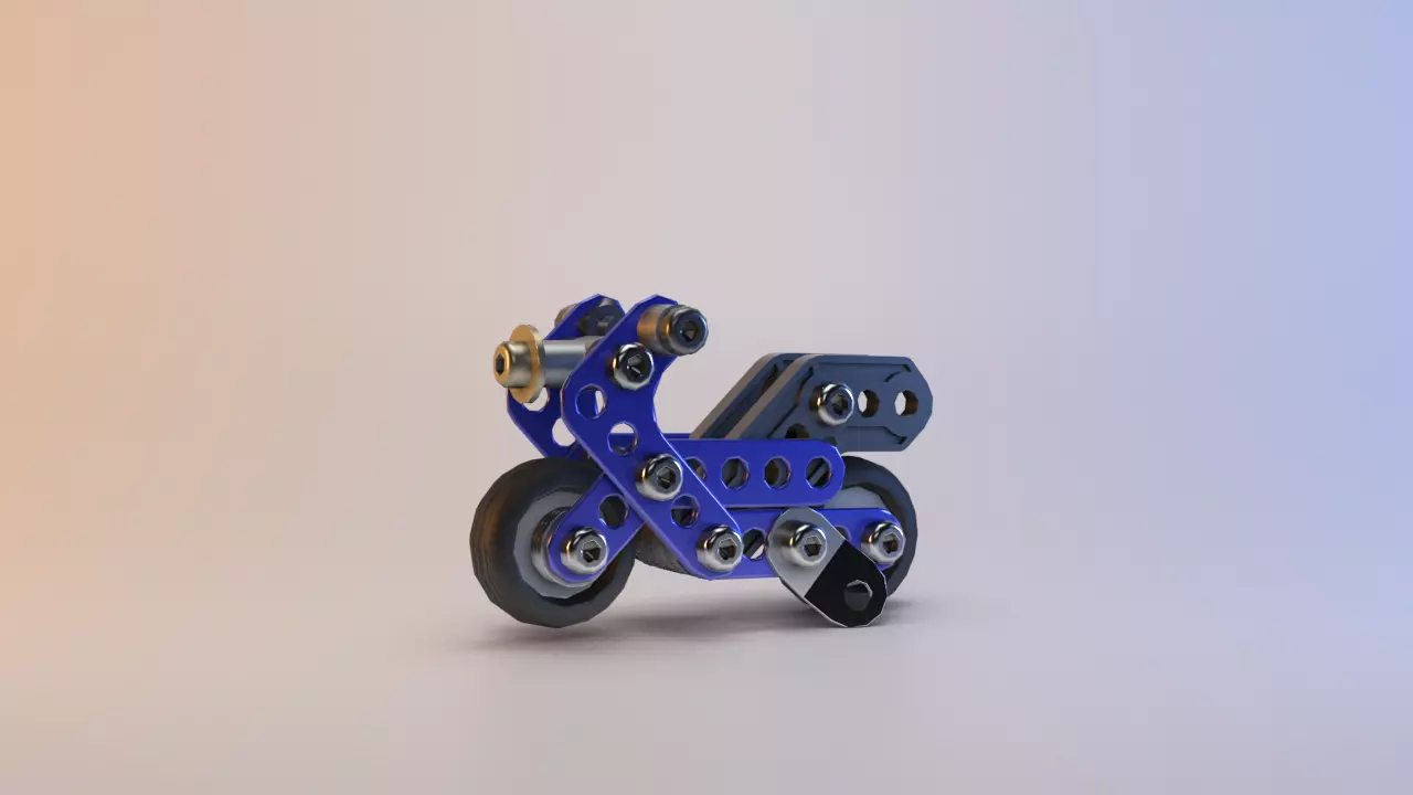 Meccano - Pocket Bike Mini Moto - 16204 Low-poly 3D model