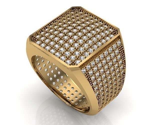 Gents Micro Setting Ring 3D print model