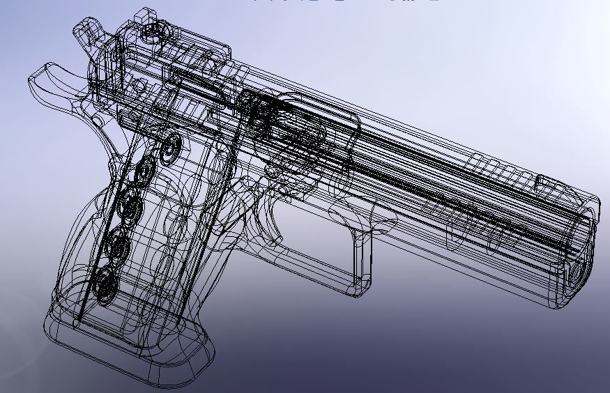45acp Semi-Automatic Pistol  3D model_6