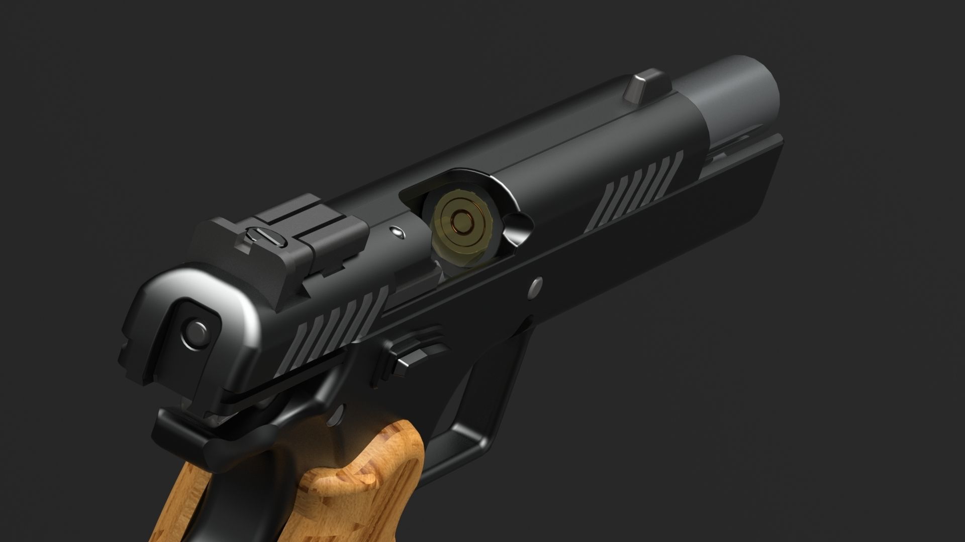 45acp Semi-Automatic Pistol  3D model_10
