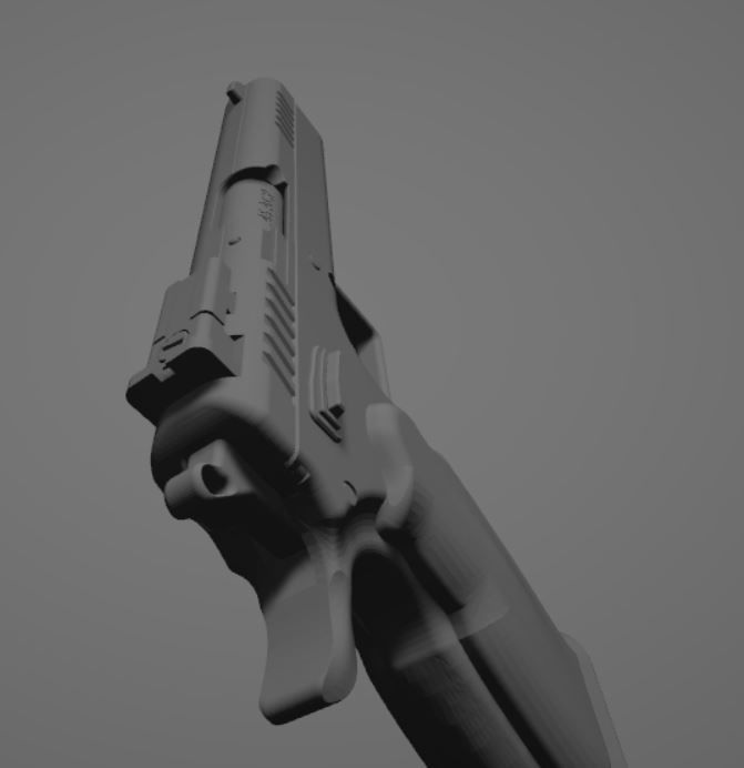 45acp Semi-Automatic Pistol  3D model_16