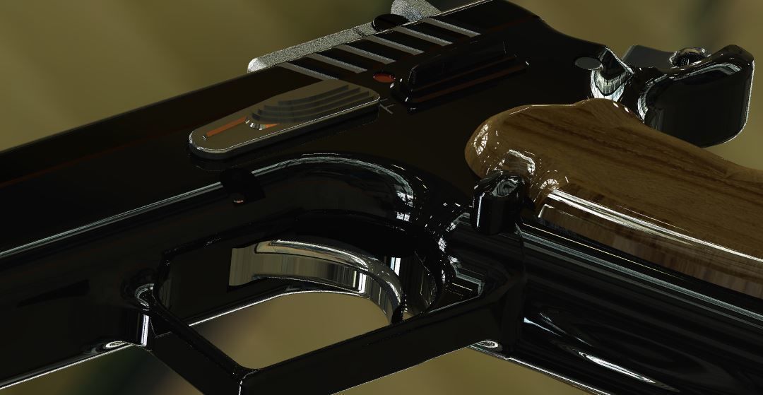 45acp Semi-Automatic Pistol  3D model_4