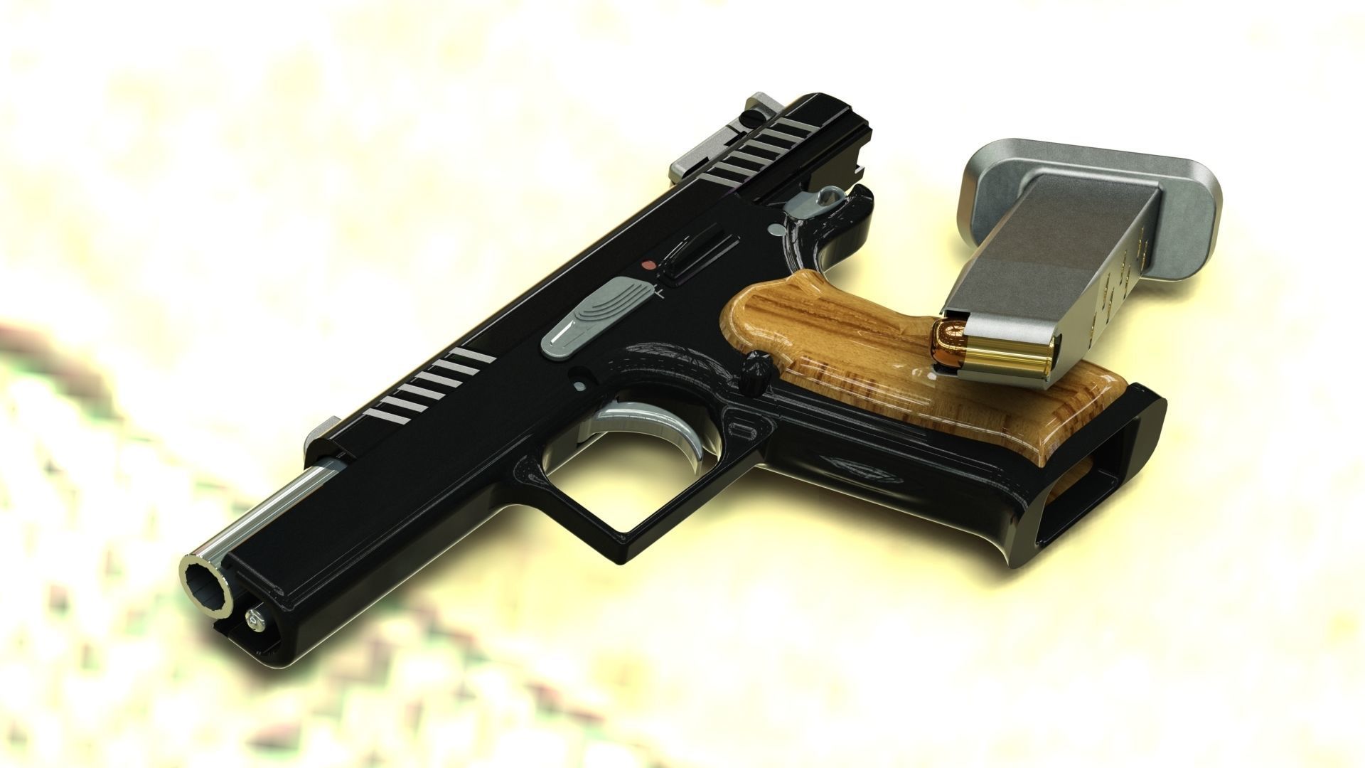 45acp Semi-Automatic Pistol  3D model_2