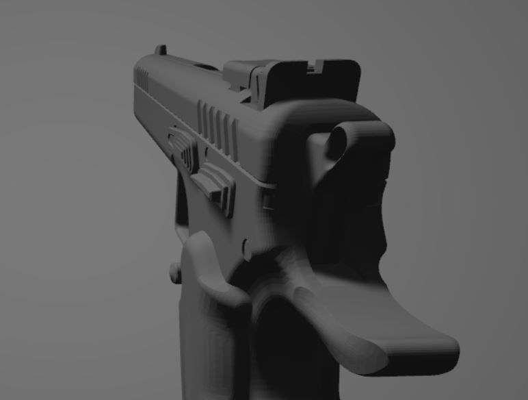 45acp Semi-Automatic Pistol  3D model_11
