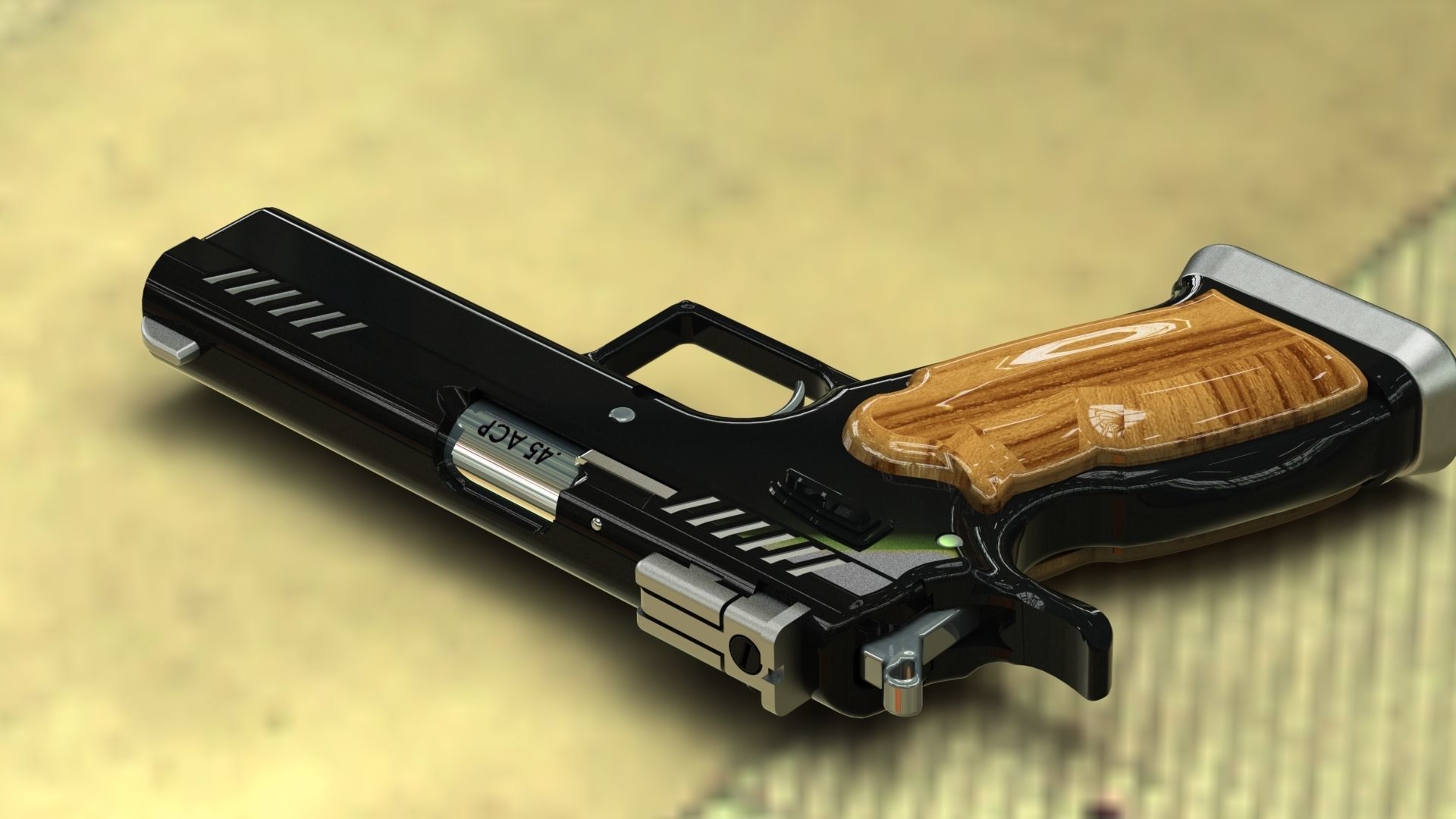 45acp Semi-Automatic Pistol  3D model_1