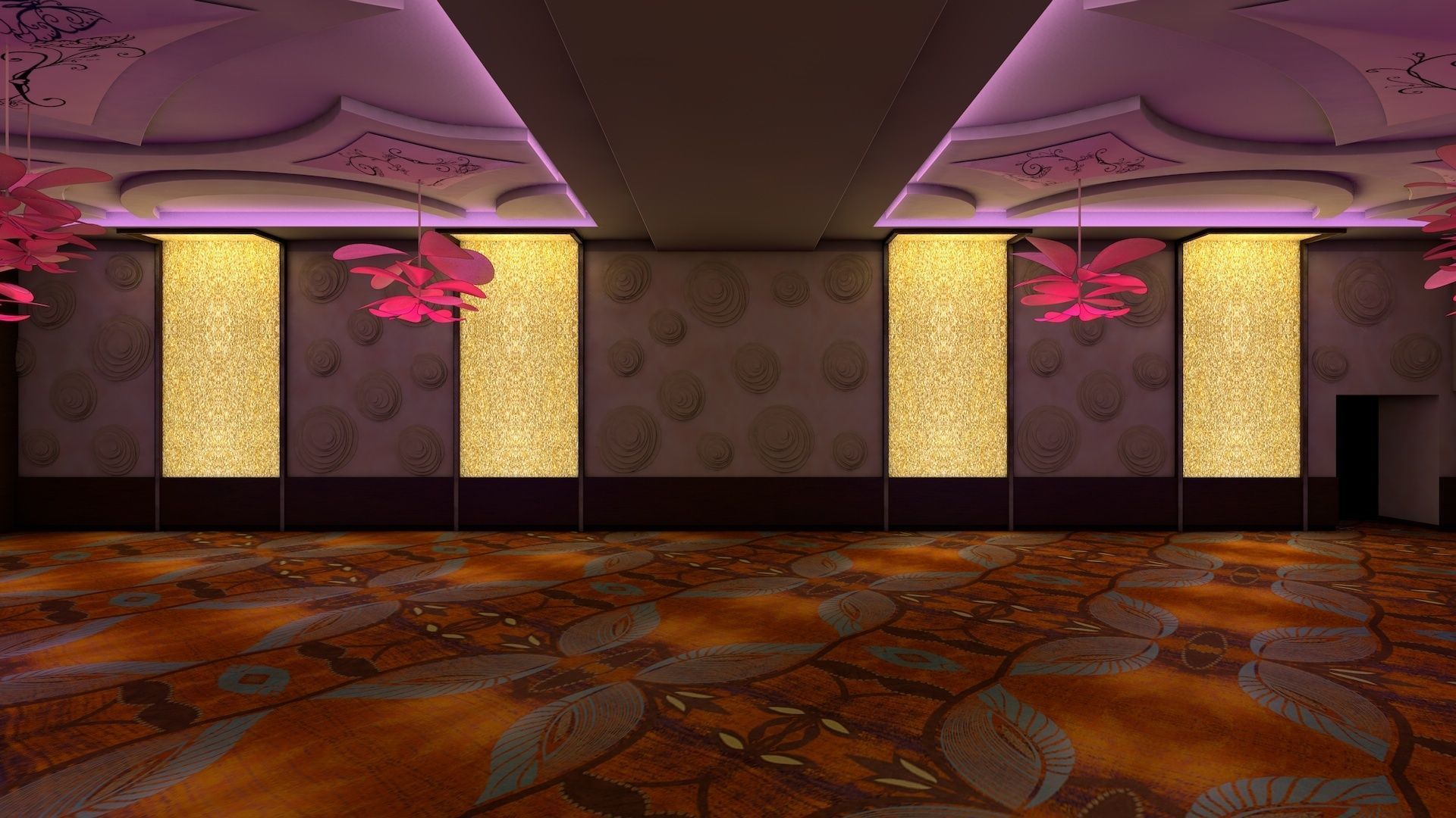 Ballroom 1 floor of room 3D model_2