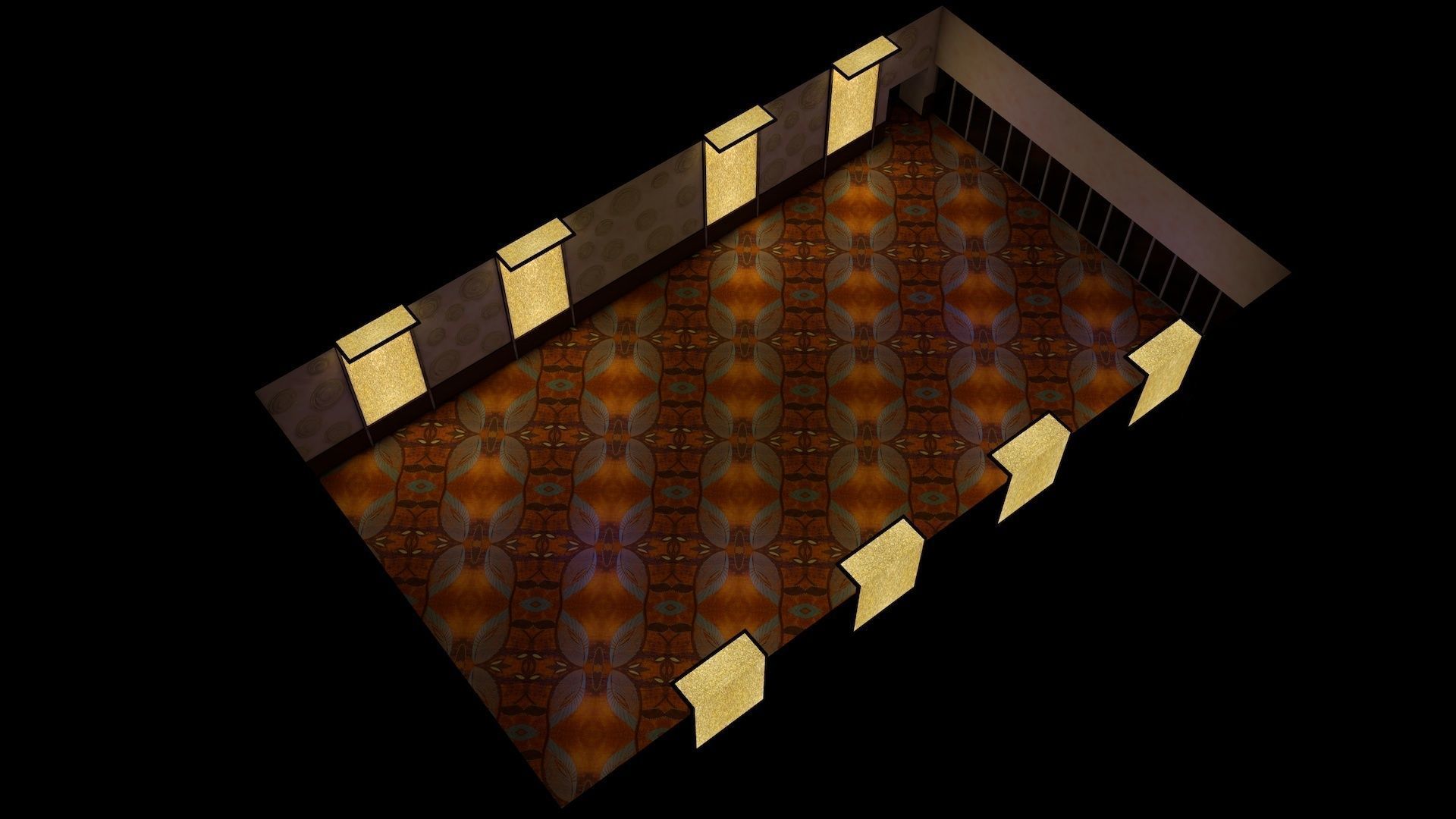 Ballroom 1 floor of room 3D model_5