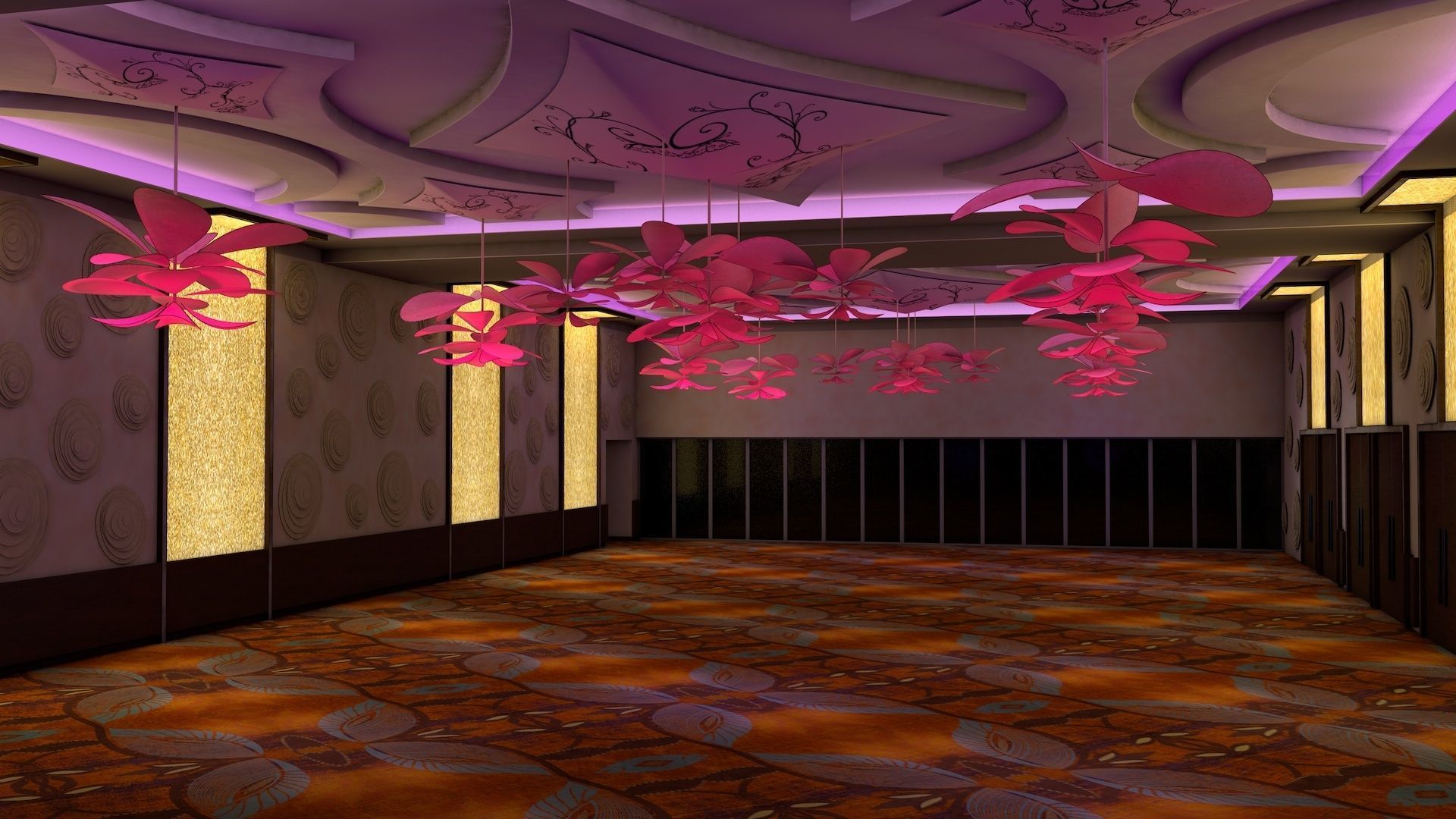 Ballroom 1 floor of room 3D model_3