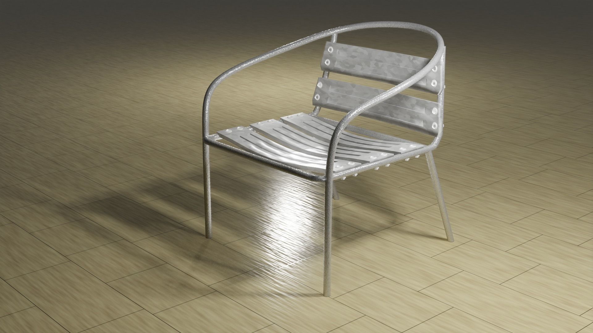 Bar chair 3D model_3