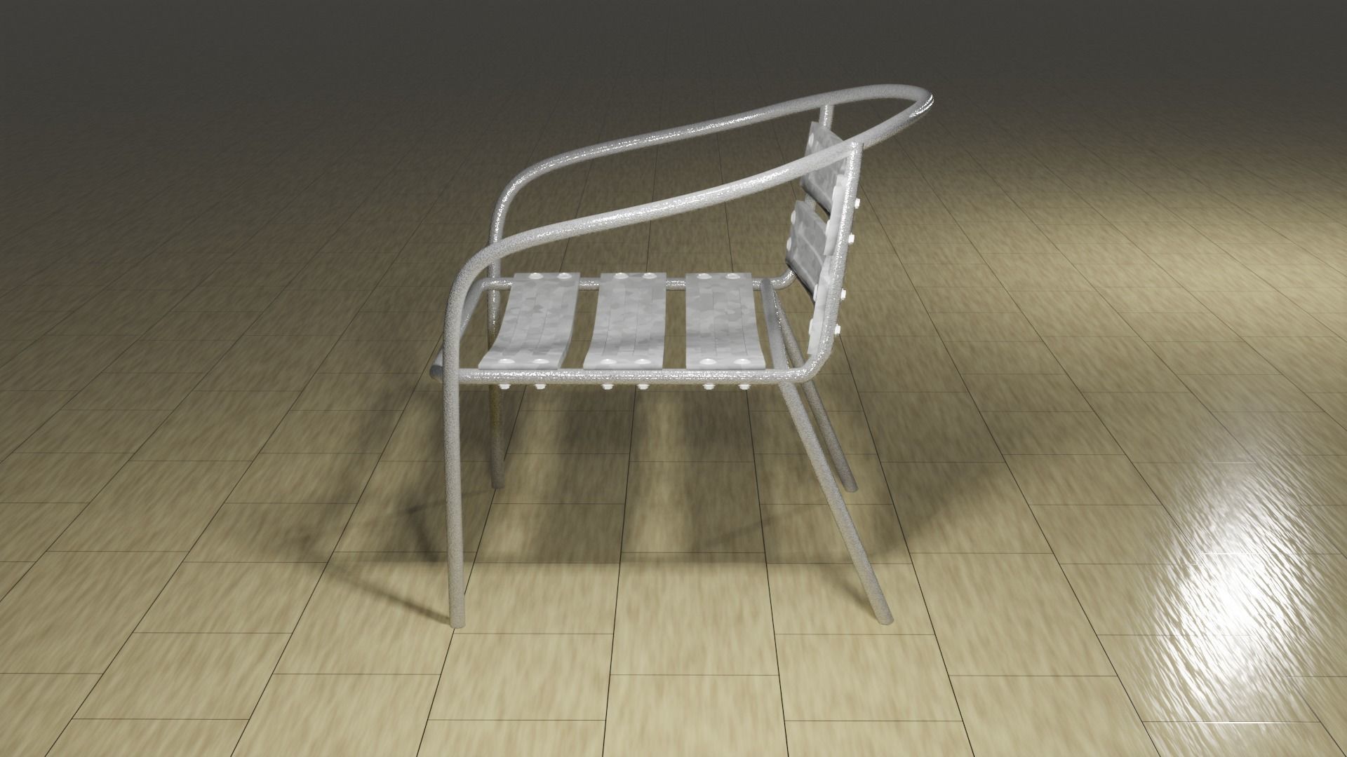 Bar chair 3D model_4