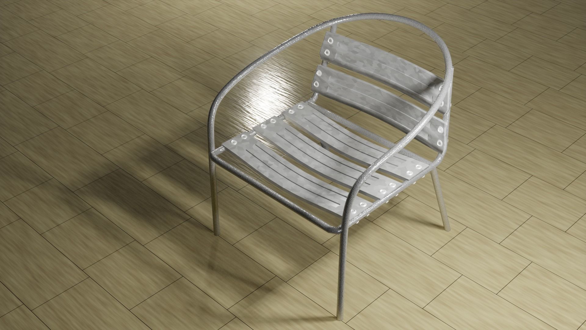 Bar chair 3D model_9