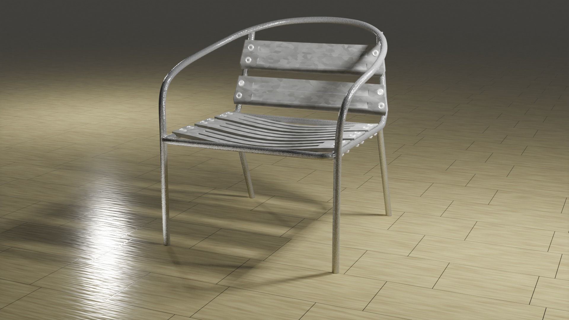 Bar chair 3D model_2