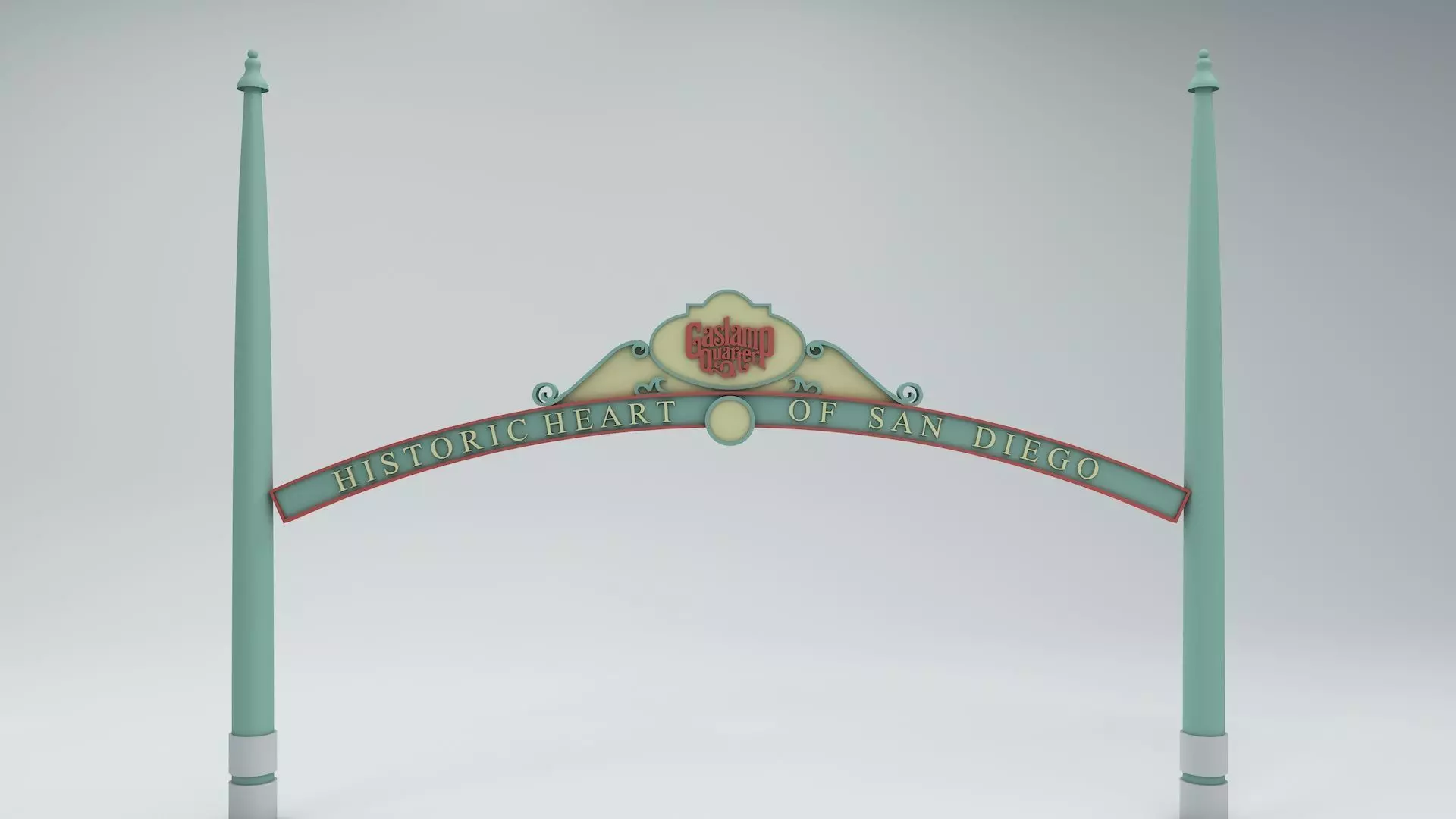 Gaslight Quarter Arch 3D model
