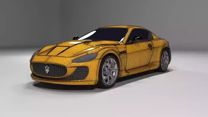 Maserati GT Low-poly 3D model