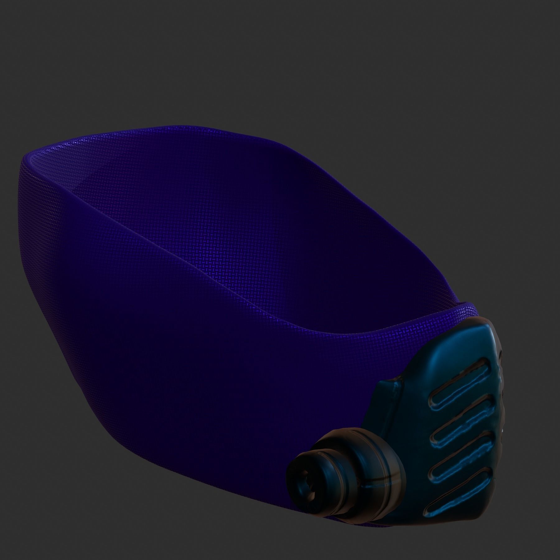 Gas mask helmet 3d model scifi Low-poly Low-poly 3D model_5