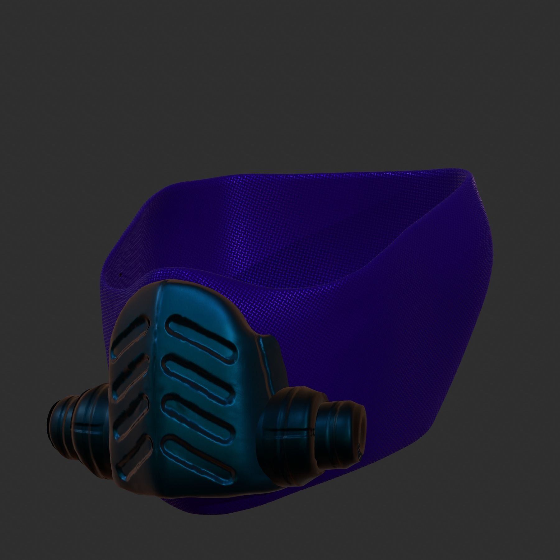 Gas mask helmet 3d model scifi Low-poly Low-poly 3D model_4