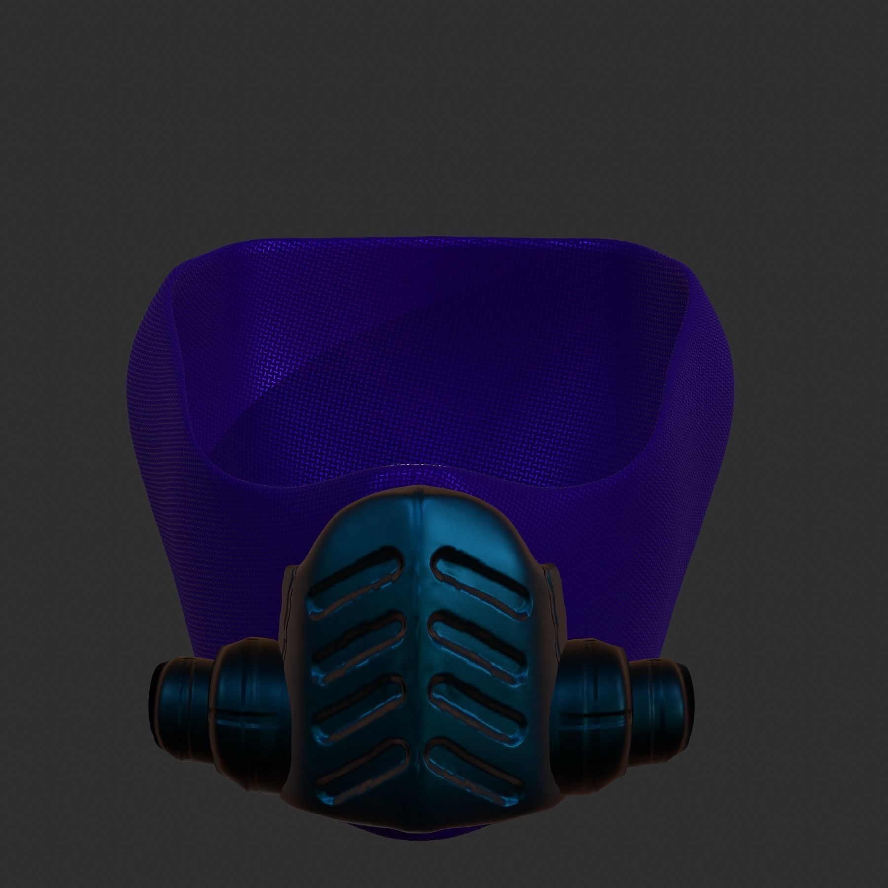 Gas mask helmet 3d model scifi Low-poly Low-poly 3D model_2