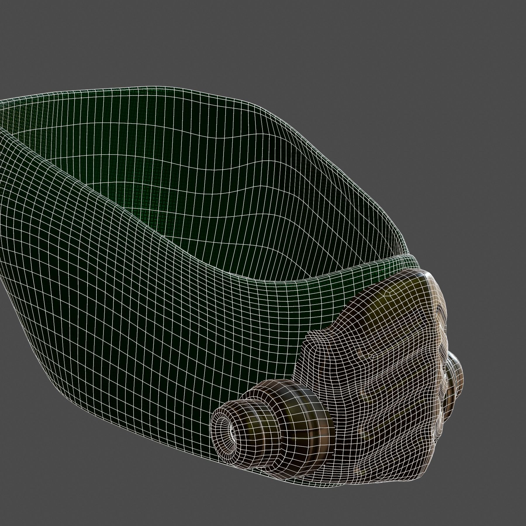 Gas mask helmet 3d model scifi Low-poly Low-poly 3D model_9