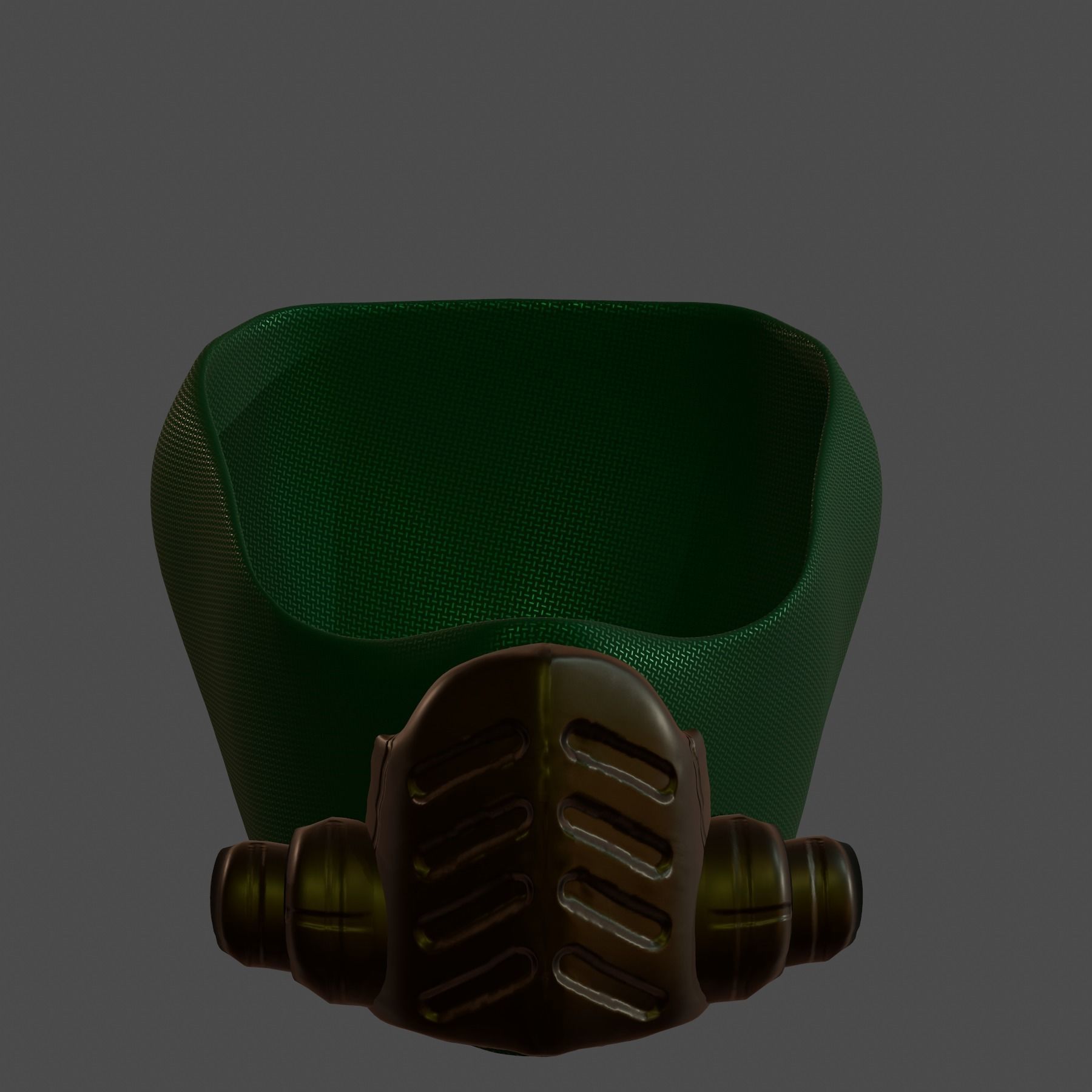 Gas mask helmet 3d model scifi Low-poly Low-poly 3D model_6