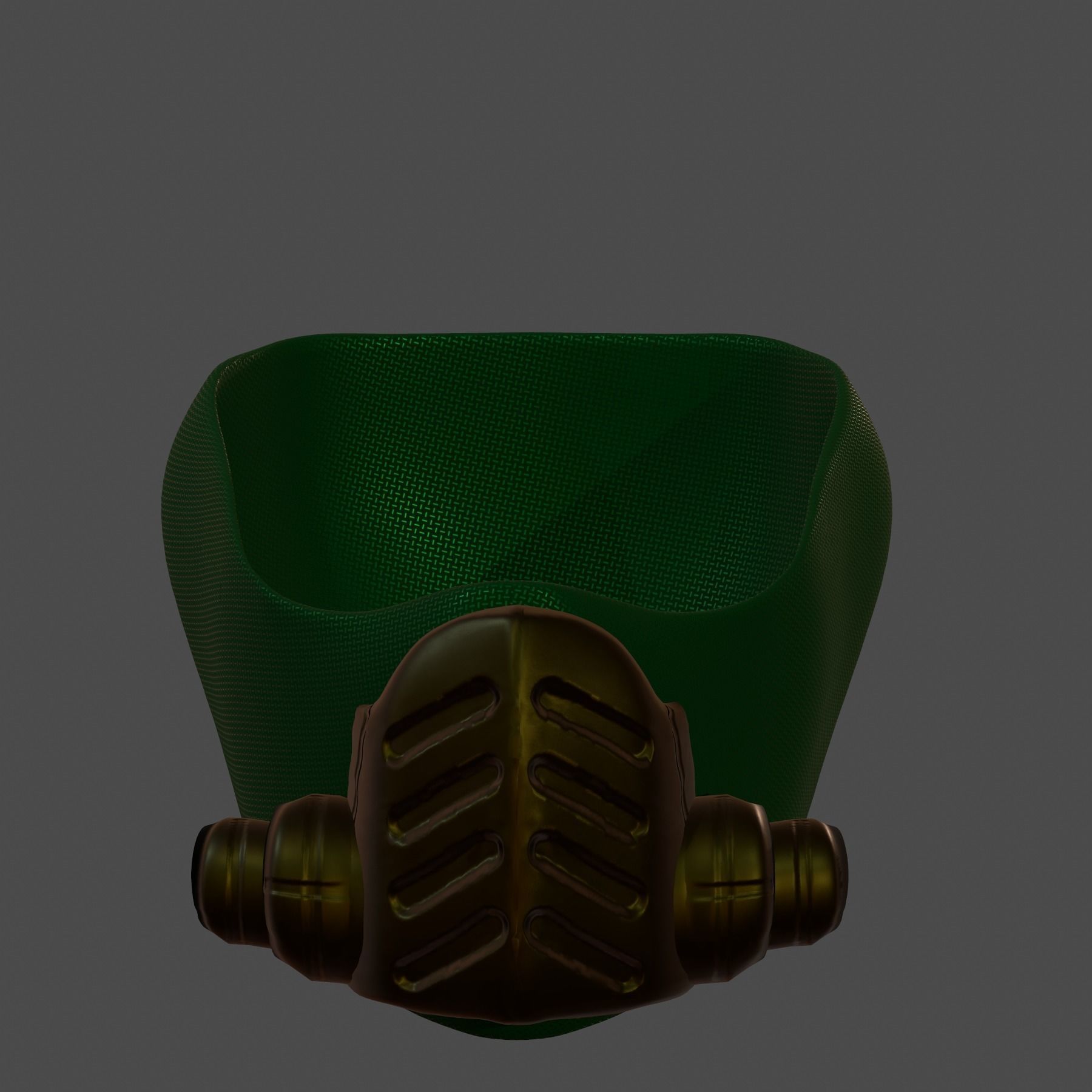 Gas mask helmet 3d model scifi Low-poly Low-poly 3D model_1